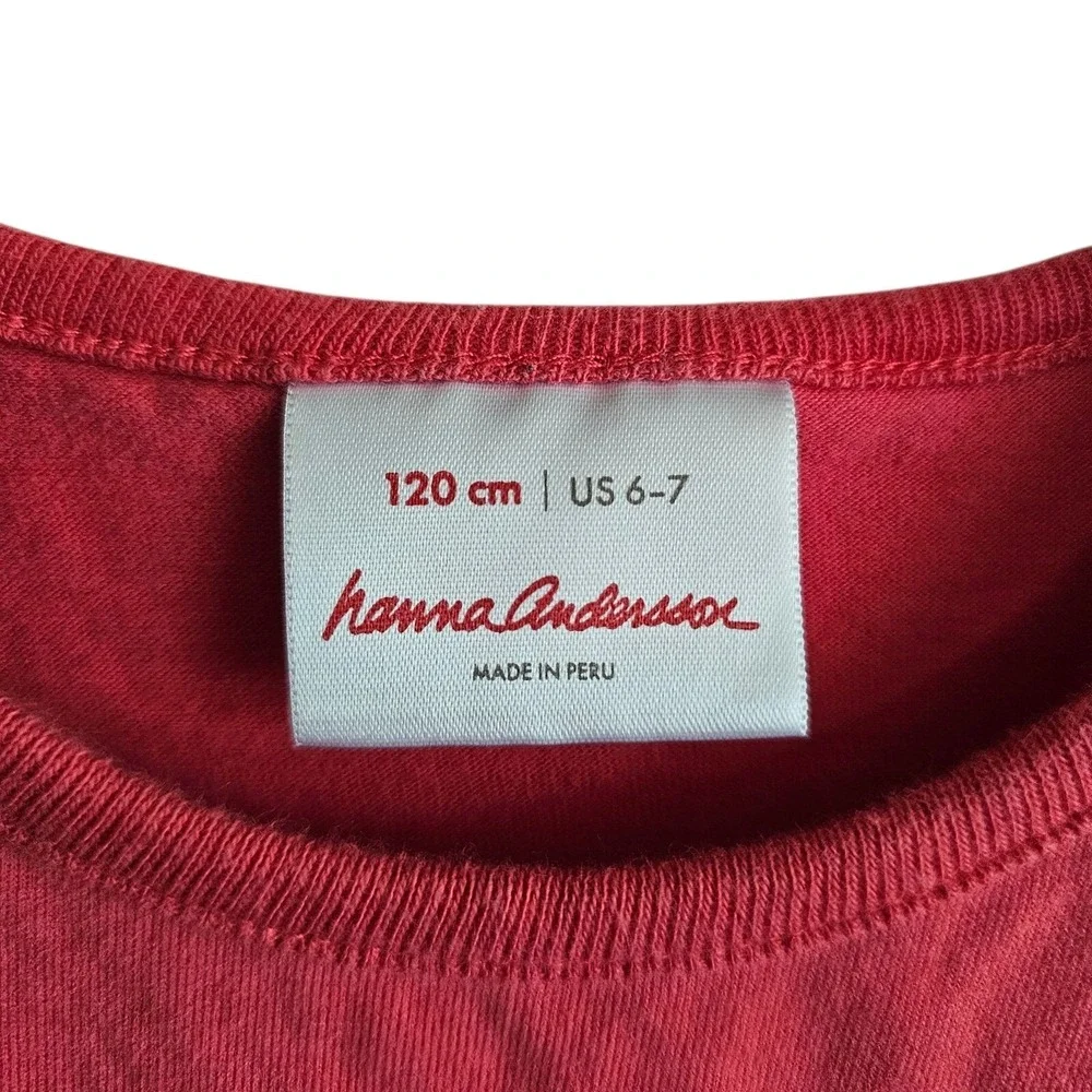 Hanna Andersson Pocket T-Shirt Short Sleeve Casual Top Kids Size 6‎ 7 Years